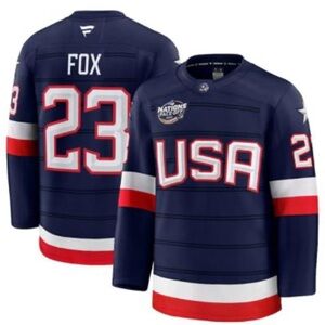 READ United States x Fanatics Adam Fox #23 2025 4 Nations Face Off Jersey S-3XL